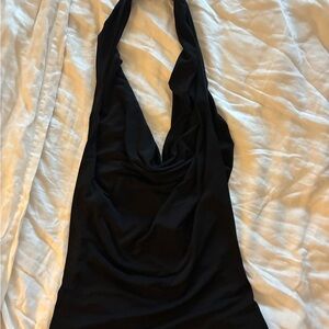 Urban Outfitters Coyote Cowl Black Halter Top